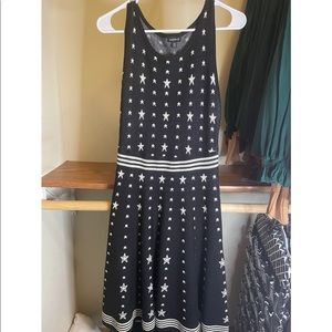 Tank top sweater dress w/silver stars